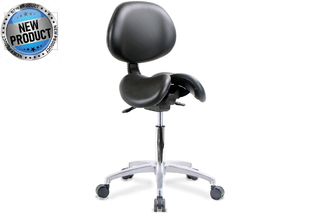 Patent Backrest Twin Saddle Stool 908SBL-2F-AB